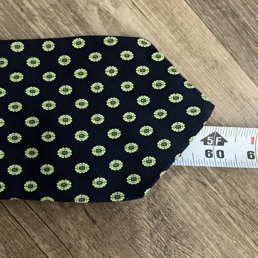Brooks Brothers 346 Blue Green‎ Geometric Silk Tie